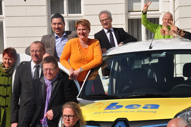 bea startet in Baden: Das eCar Sharing fährt los