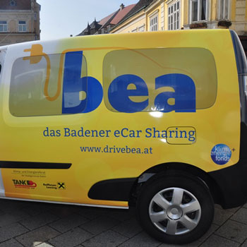 bea startet in Baden: Das eCar Sharing fährt los